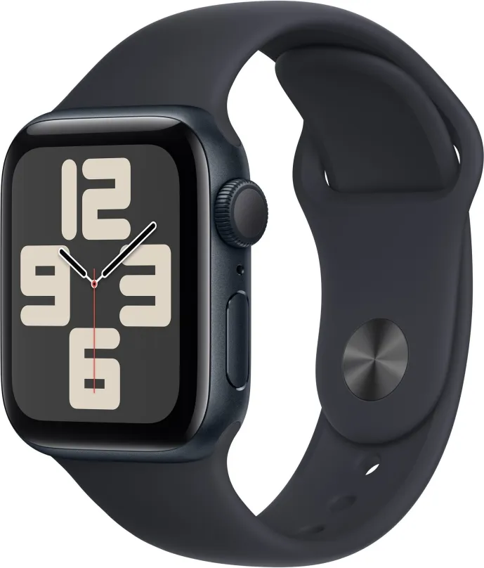 Chytré hodinky Apple Watch SE 40mm Temne atramentový hliník s temne atramentovým športovým remienkom - S/M
