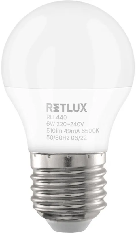 LED žiarovka RETLUX RLL 440 G45 E27 miniG 6W DL