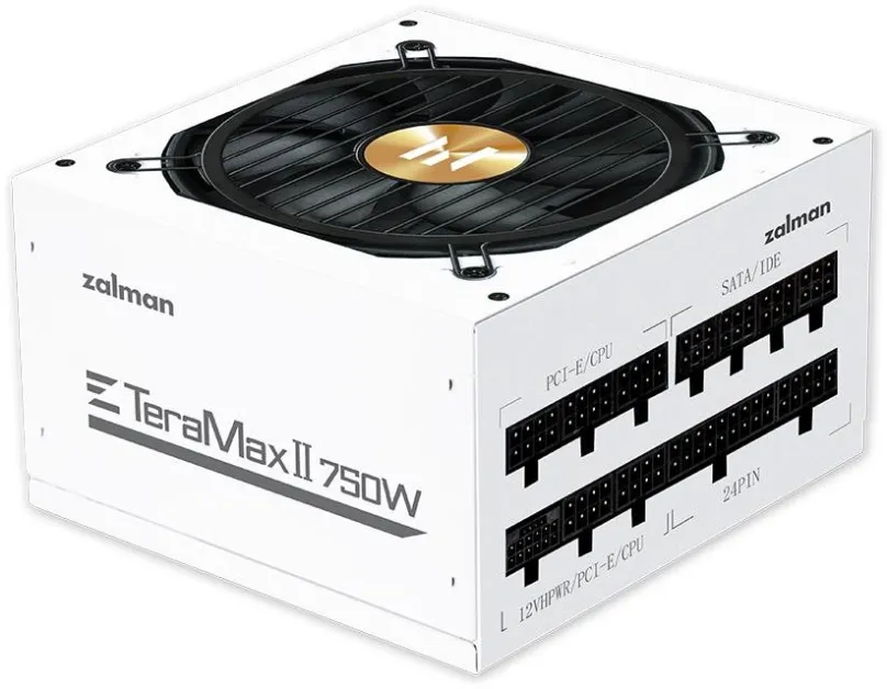 Počítačový zdroj Zalman TeraMax II 750 W White, 750 W, ATX, 80 PLUS Gold, účinnosť 90%, 3