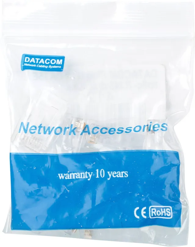Konektor Datacom 10-pack RJ45, CAT5E, UTP, 8p8c, na drôt