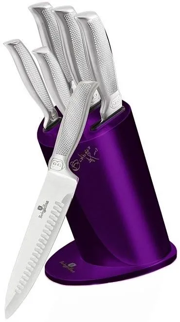 BERLINGERHAUS Sada nožov v stojane 6 ks Royal Purple Metallic Line Kikoza Collection BERLINGERHAUS BH-2269
