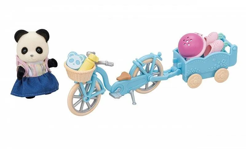 Set figúrok a príslušenstva Sylvanian Families Panda a cyklo-korčuliarsky set