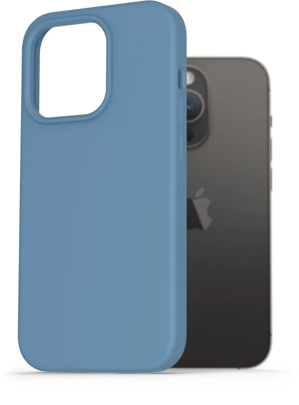 Kryt na mobil AlzaGuard Premium Liquid Silicone Case pre iPhone 14 Pre modré