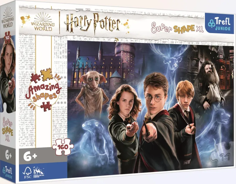 TREFL Puzzle Super Shape XL Čarovný svet Harryho Pottera 160 dielikov