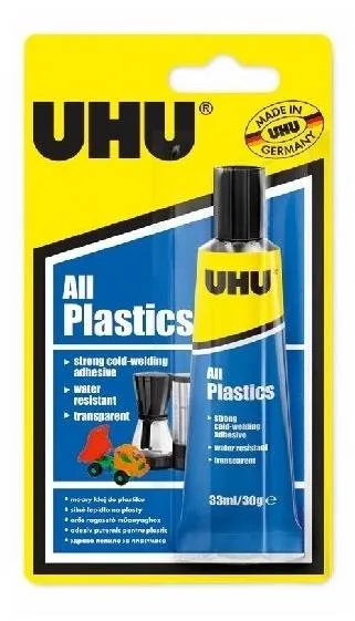 Lepidlo UHU All Plastics 33 ml, univerzálne, zaistí pevný typ spoja, univerzálne použil