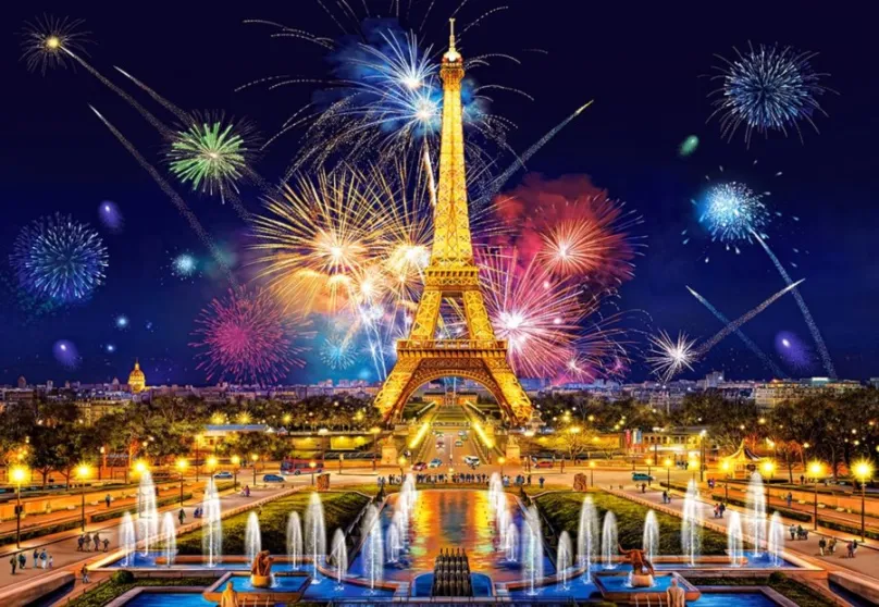 CASTORLAND Puzzle Oslnivo krásny nočný Paríž 1000 dielikov