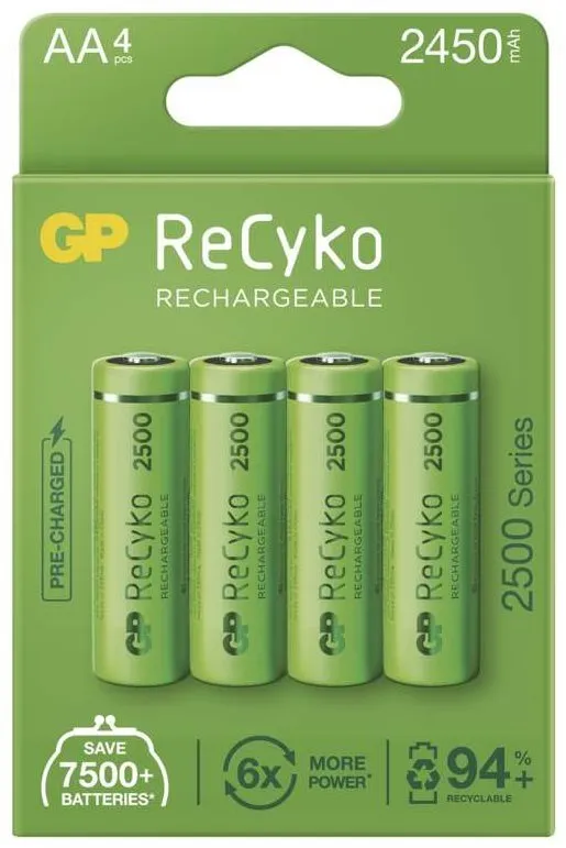 Nabíjacie batérie GP ReCyko 2500 AA (HR6), 4 ks