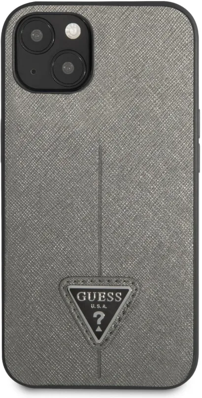 Kryt na mobil Guess PU Saffiano Triangle kryt pre Apple iPhone 13 mini Silver