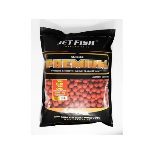 Jet Fish Boilies Premium Clasicc Chilli/Cesnak 5kg 24mm