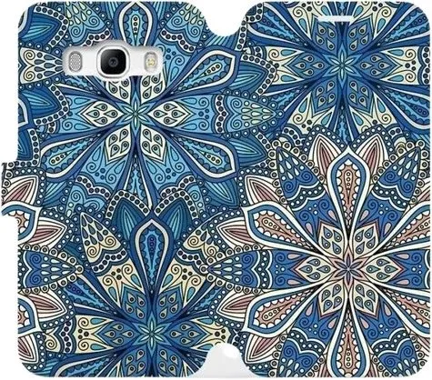 Kryt na mobil Flipové púzdro na mobil Samsung Galaxy J5 2016 - V108P Modré mandala kvety