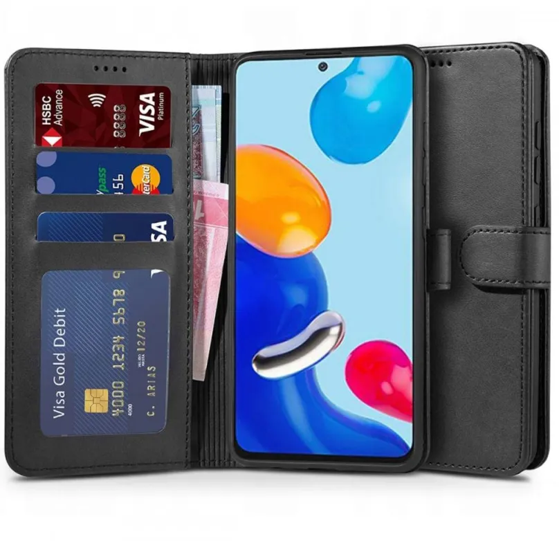 Puzdro na mobil Tech-Protect Wallet knižkové puzdro na Xiaomi Redmi Note 11 Pro / 11 Pro 5G, čierne