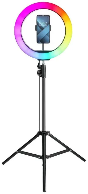 Foto svetlo MG Selfie Ring Fill kruhové RGB LED svetlo 12'' + statív, čierne