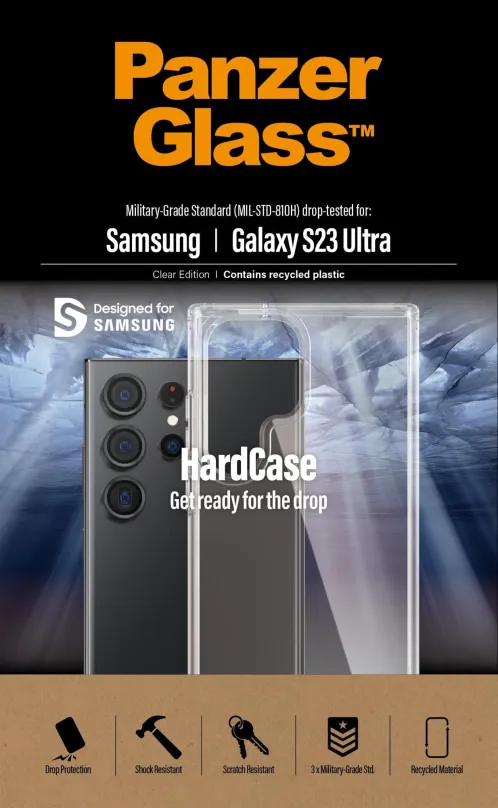 Kryt na mobil PanzerGlass HardCase Samsung Galaxy S23 Ultra, pre Samsung Galaxy S23 Ultra,