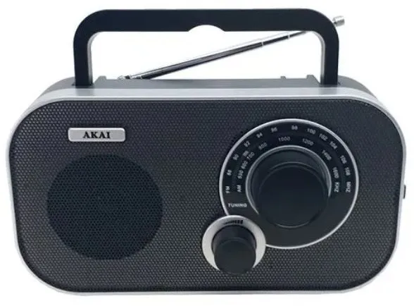 Rádio AKAI APR-5112, klasické, prenosné, AM a FM tuner, vstup AUX, výstup 3,5 mm Jack, ant