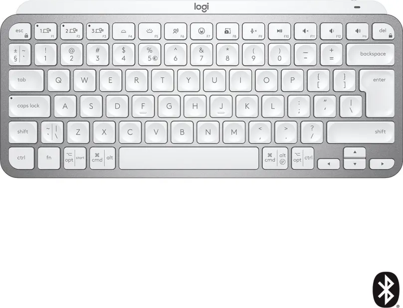 Klávesnica Logitech MX Keys Mini Minimalist Wireless Illuminated Keyboard, Pale Grey - US INTL