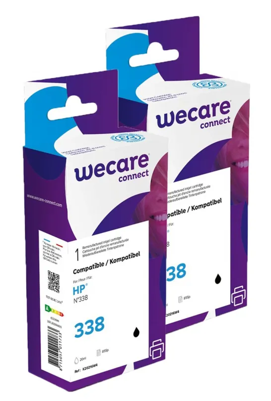 WECARE ARMOR sada ink kompatibilná s HP C8765EE, 2x20ml, čierna/black