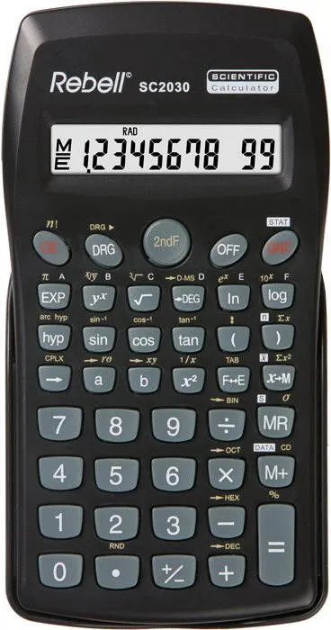 Kalkulačka REBELL SC2030, vedecká k maturite, batériové napájanie, 10miestny 1riadkový dis