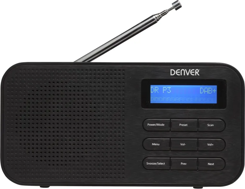 Rádio Denver DAB-42, klasické, prenosné, DAB+ a FM tuner s 10 predvoľbami, výkon 1 W, výst
