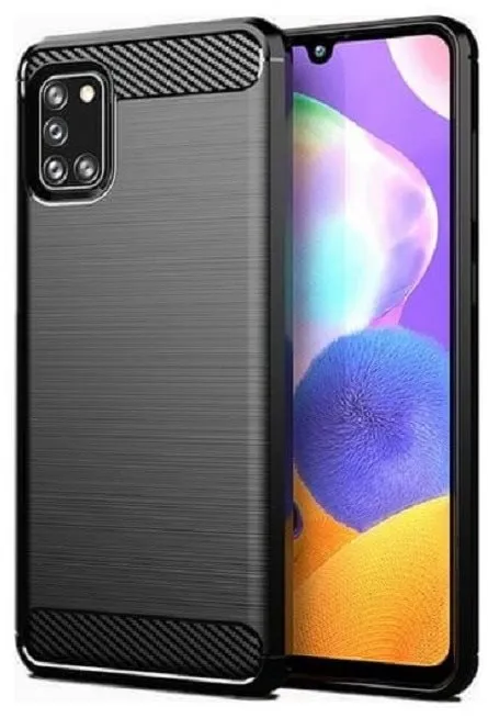 Kryt na mobil TopQ Samsung A31 silikón čierny 50927