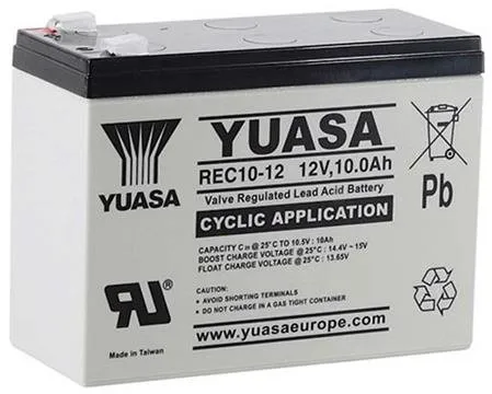 Trakčné batérie Yuasa REC10-12, 10Ah, 12V