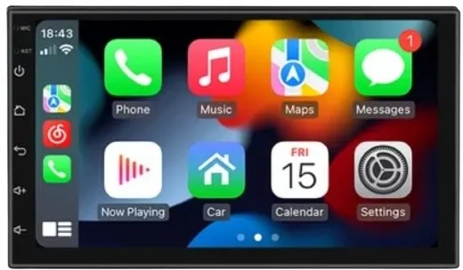 Autorádio Hizpo 2Din univerzálny Android Autorádio s kamerou, 2GB RAM, Apple CarPlay Android Auto čierne
