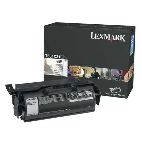 Lexmark originálny toner T654X31E, black, 36000str., corporate cartridge, extra vysoko capacity, Lexmark T654, O