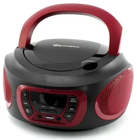 Rádio Roadstar CDR-365U/RD red, rádiomagnetofón, prenosné, FM tuner, podpora MP3, výkon 2