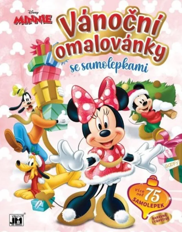 Omaľovánky Vianočné omaľovánky Minnie: so samolepkami