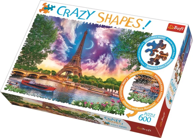 Puzzle Trefl Crazy Shapes puzzle Obloha nad Parížom 600 dielikov