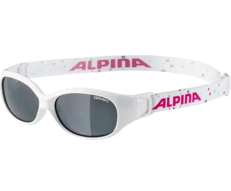 Cyklistické okuliare Alpina Sports Flexxy Kids white-dots gloss