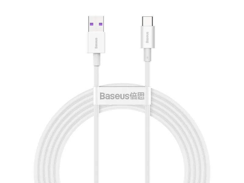 Baseus Superior Series rýchlonabíjací kábel USB/Type-C 66W 2m biela