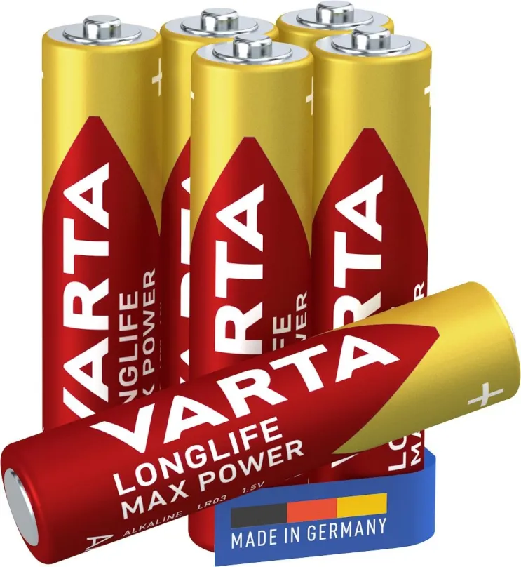 Jednorazová batéria VARTA alkalická batéria Longlife Max Power AAA 4+2ks
