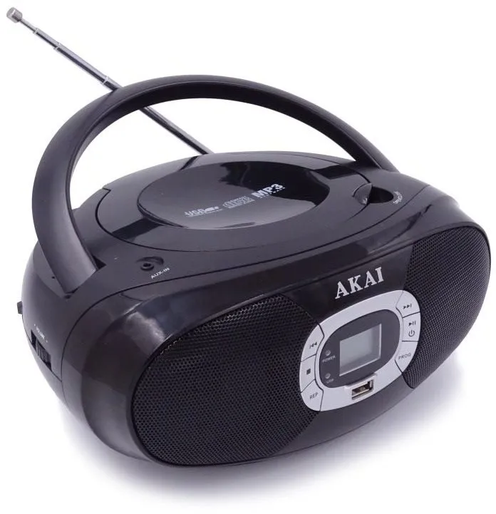 Rádio AKAI BM004A-614, klasické, prenosné, AM a FM tuner s 20 predvoľbami, podpora MP3, vý