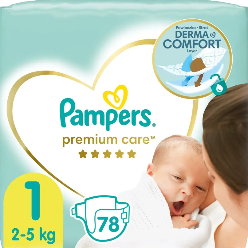 Detské plienky Pampers Premium Care VP veľ. 1 Newborn (88 ks)