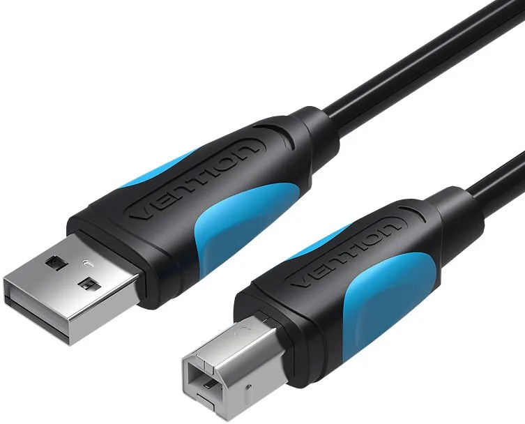 Dátový kábel Vention USB-A -> USB-B Print Cable with 2x Ferrite Core 8m Black
