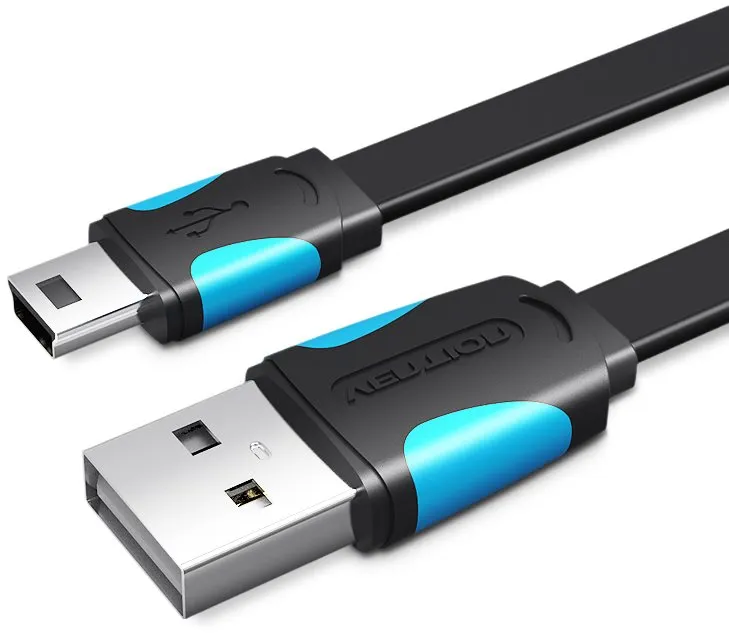 Dátový kábel Vention USB2.0 -> miniUSB Cable 0.5m Black