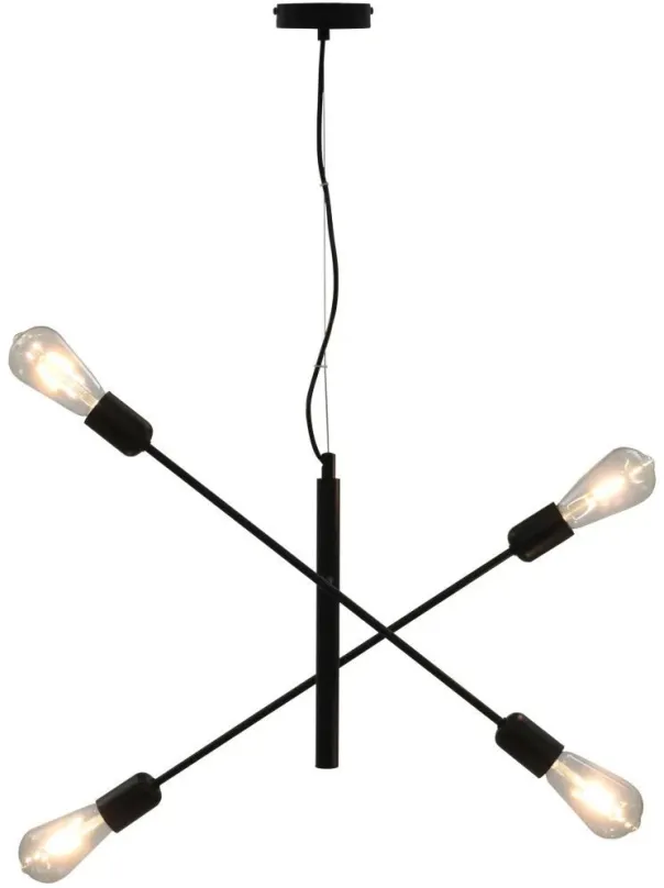 Stropné svetlo Stropné svetlo s žhaviacimi žiarovkami 2 W čierne E27