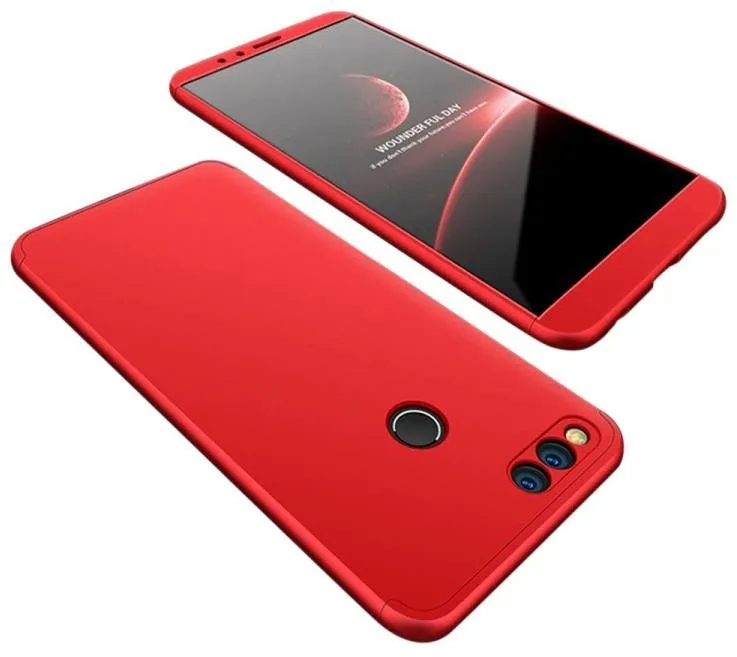 Puzdro na mobil GKK 360 Full Body plastové puzdro na Huawei Honor 7X, červené