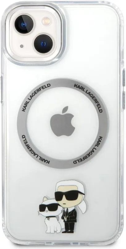 Kryt pre mobil Karl Lagerfeld IML Karl a Choupette NFT MagSafe Zadný Kryt pre iPhone 15 Plus Transparent