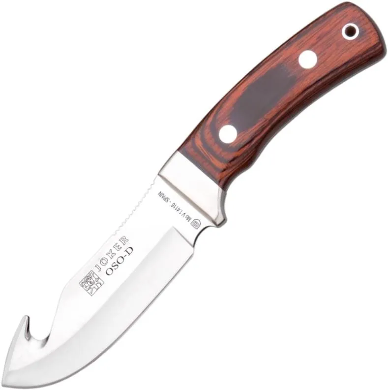 Nôž Joker Oso-D poľovný nôž, párak, červené drevo