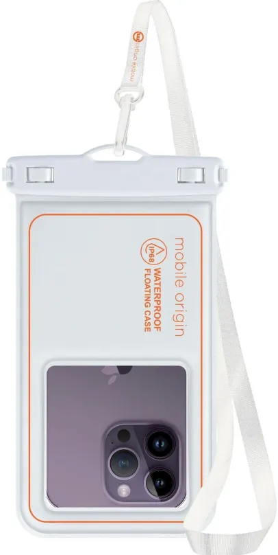 Vodotesné púzdro Mobile Origin Waterproof Floating Case 6.8" White/Orange