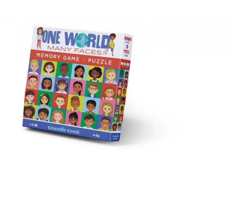 Puzzle Puzzle a pamäťová hra - Tváre sveta (48 ks)