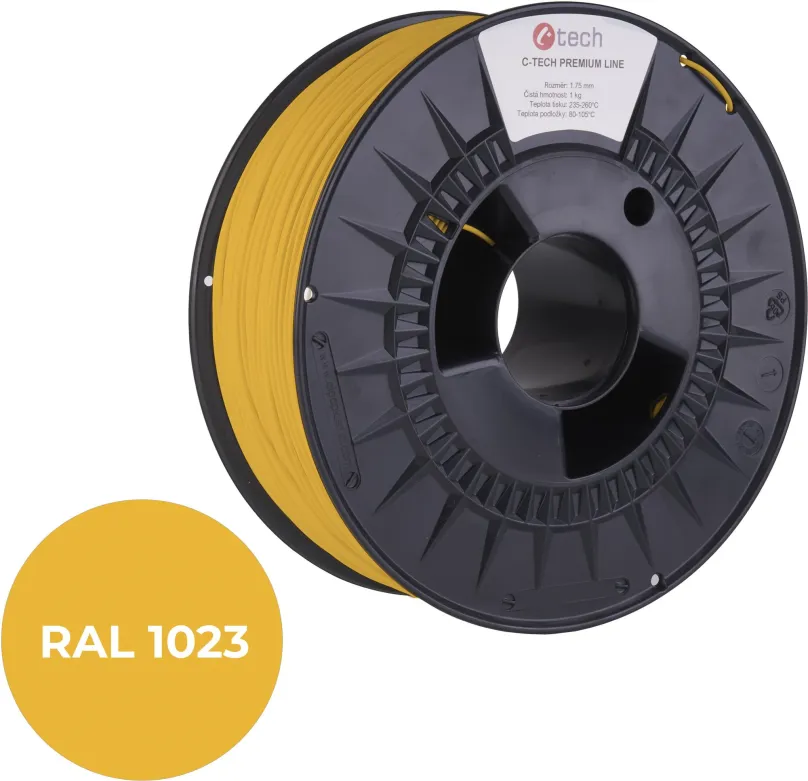Filament C-TECH filament PREMIUM LINE ABS dopravná žltá RAL1023