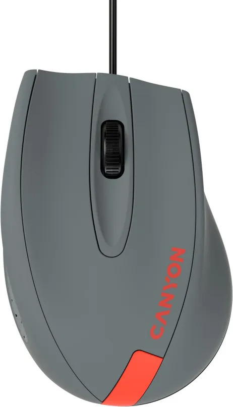 Myš CANYON myš drôtová M-11, 3 tlačidlá, 1000 dpi, pogumovaný povrch, modrá - šedé logo