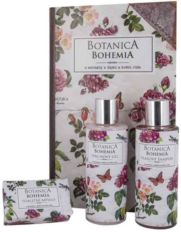 Darčeková kozmetická sada BOHEMIA GIFTS Botanica Šípek a Kvety ruže