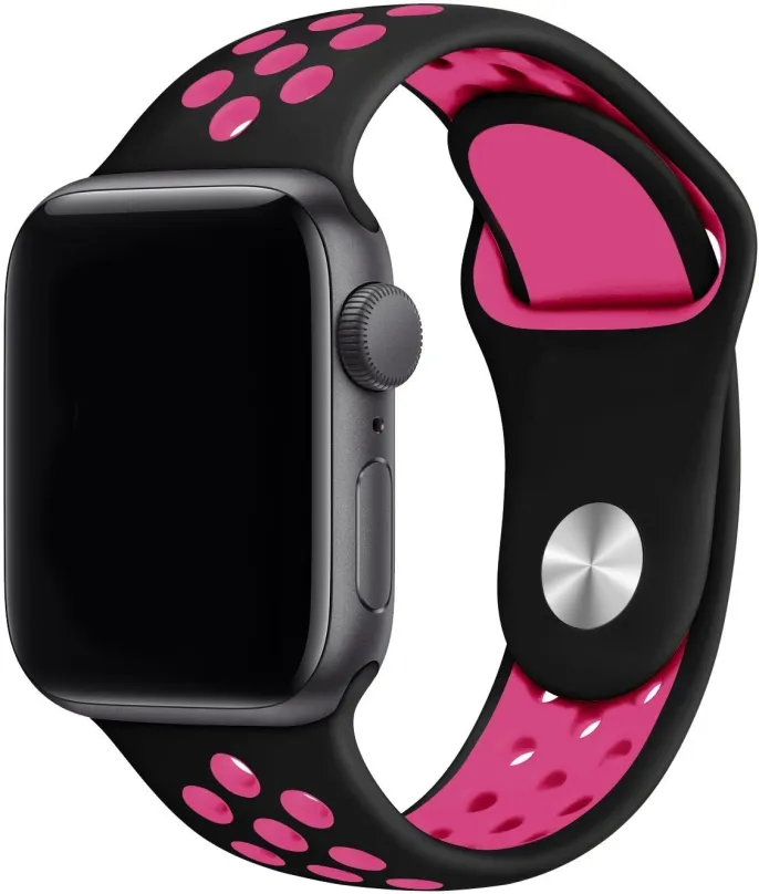 Remienok Eternico Sporty pre Apple Watch 38mm / 40mm / 41mm Vibrant Pink and Black