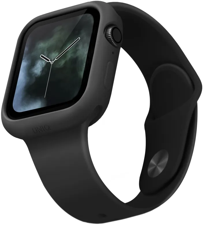 Ochranný kryt na hodinky Uniq Lino pre Apple Watch 44mm Ash čierny