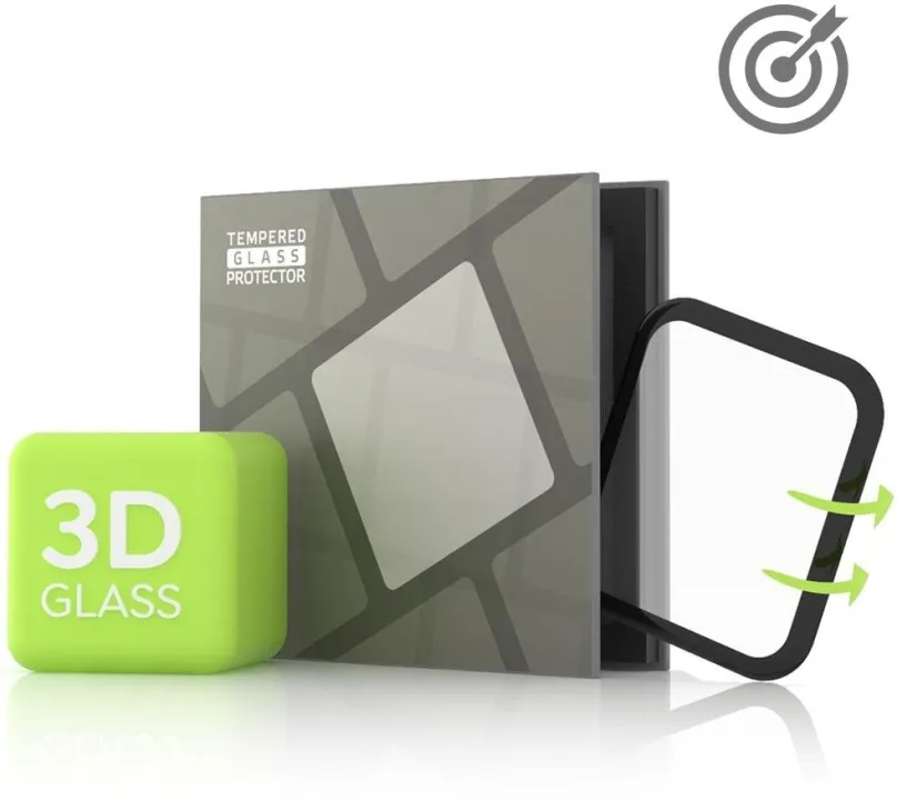 Ochranné sklo Tempered Glass Protector pre Apple Watch 7 41 mm, 3D Glass, vodeodolné + inštalačný rámček