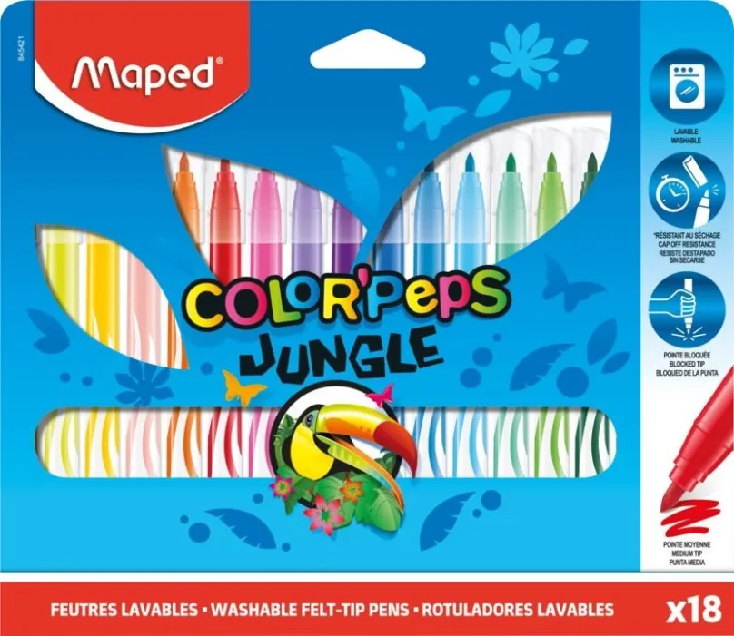 Fixy MAPED Color Peps Jungle 18 farieb