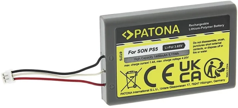 Akumulátor PATONA batéria pre Sony Playstation 5/PS5 Li-Pol 1400mAh 3,65V